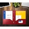 Better Office Products 2 Pocket Heavyweight Plastic Folder Portfolio With Prongs, Letter Size, Burgundy Red, 24PK 86615 - alternate 4
